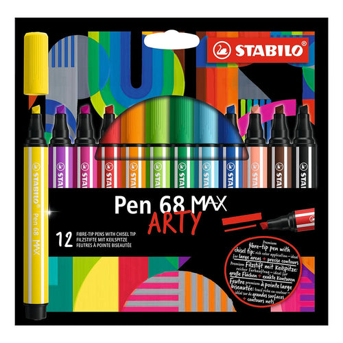Stabilo | Pen 68 | Max Arty | 12-Pack | Premium  Fibre tip | Pens