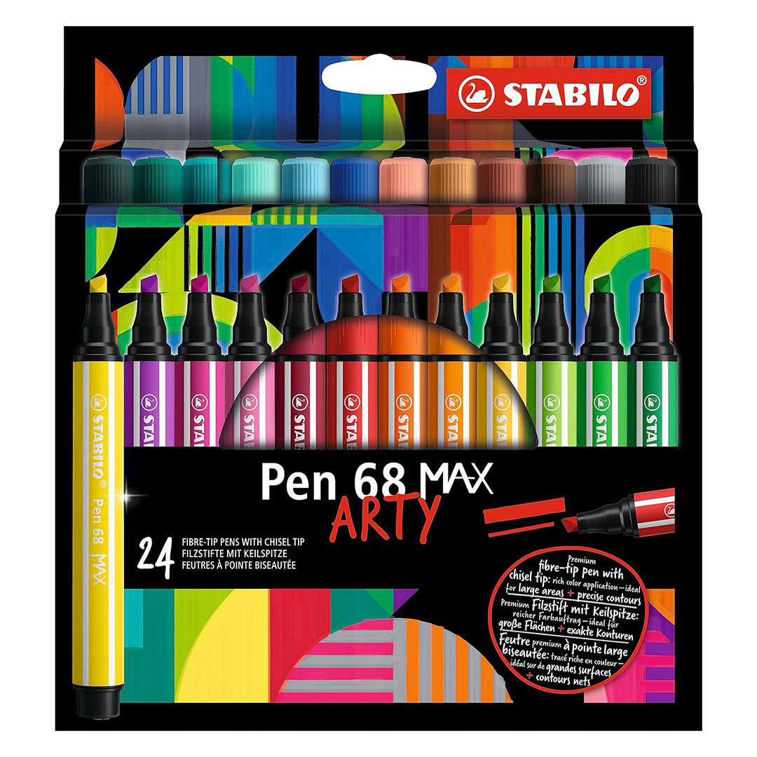 Stabilo | Pen 68 | Max Arty | 24-Pack | Premium | Fibre tip | Pens