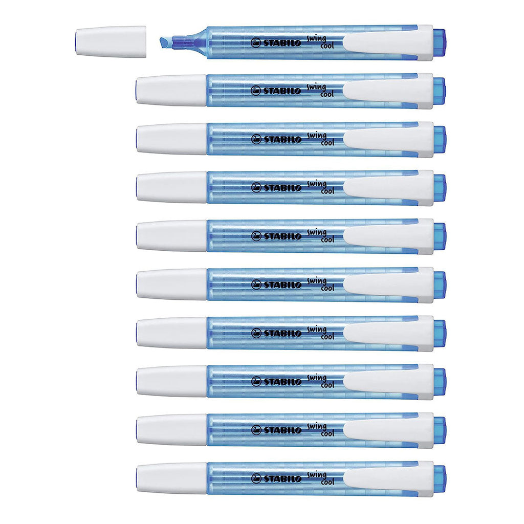 Stabilo | Swing Cool | Blue | Pack Of 10Pcs | Highlighter Pen