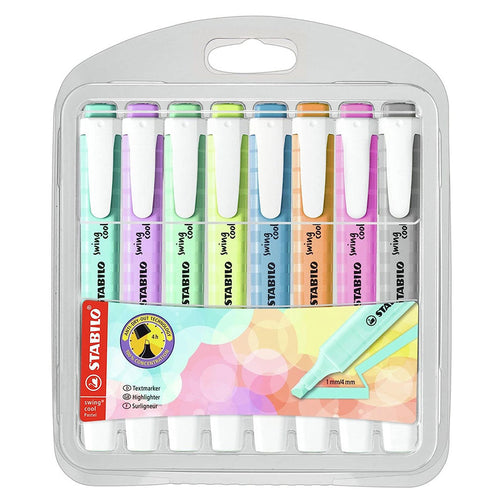 Stabilo | Swing Cool | Fluorescent/Pastel | Pack Of 8Pcs | Highlighter Pen