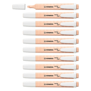 Stabilo | Swing Cool | Nature Colors | Beige | Pack Of 10 | Highlighter Pen
