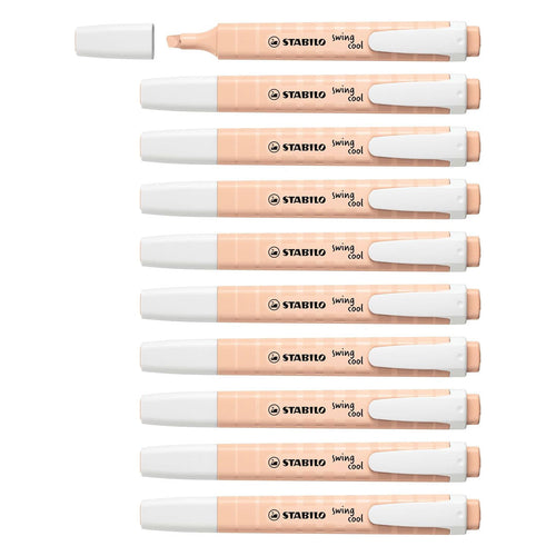 Stabilo | Swing Cool | Nature Colors | Beige | Pack Of 10 | Highlighter Pen