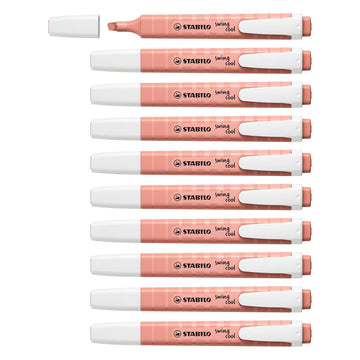 Stabilo | Swing Cool | Nature Colors | Sienna | Pack Of 10 | Highlighter Pen