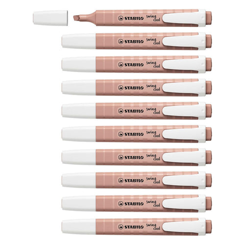 Stabilo | Swing Cool | Nature Colors | Umber | Pack Of 10 | Highlighter Pen