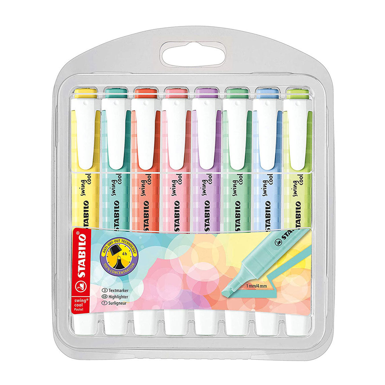 Stabilo | Swing Cool | Pastel | Pack Of 8Pcs | Highlighter Pen