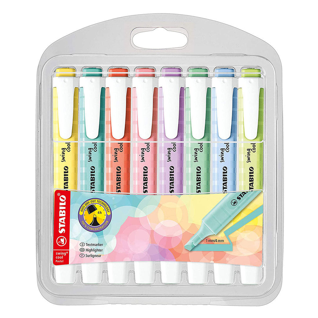 Stabilo | Swing Cool | Pastel | Pack Of 8Pcs | Highlighter Pen