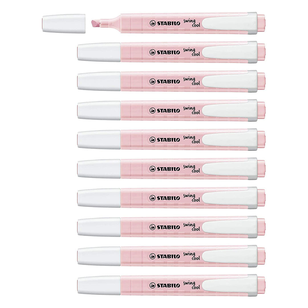 Stabilo | Swing Cool | Pastel | Blush | Pack Of 10Pcs | Highlighter Pen