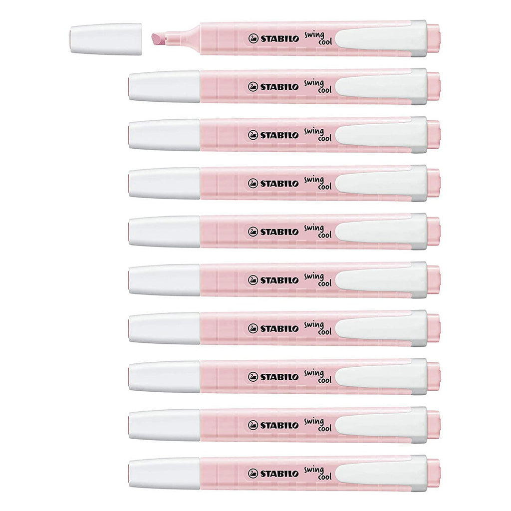 Stabilo | Swing Cool | Pastel | Blush | Pack Of 10Pcs | Highlighter Pen
