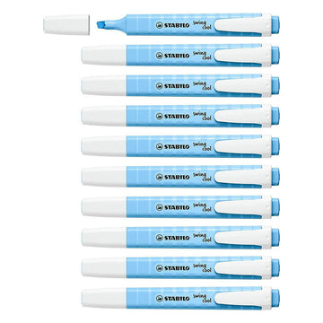 Stabilo | Swing Cool | Pastel | Breezy Blue | Pack Of 10Pcs | Highlighter Pen