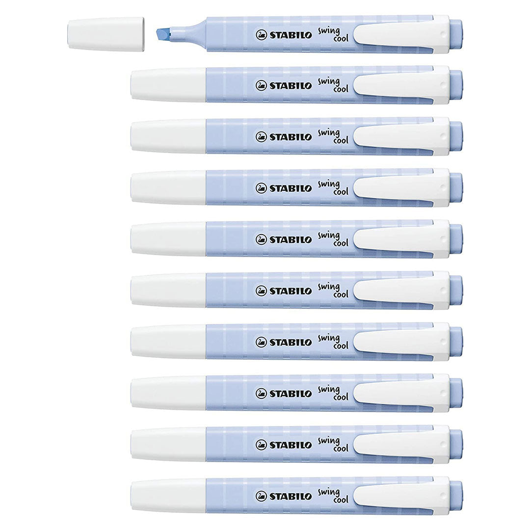 Stabilo | Swing Cool | Pastel | Cloudy Blue | Pack Of 10Pcs | Highlighter Pen