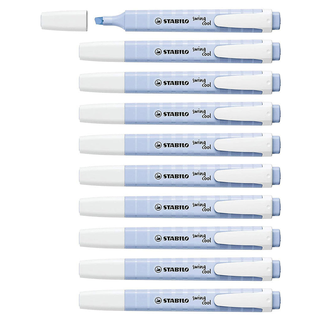 Stabilo | Swing Cool | Pastel | Cloudy Blue | Pack Of 10Pcs | Highlighter Pen