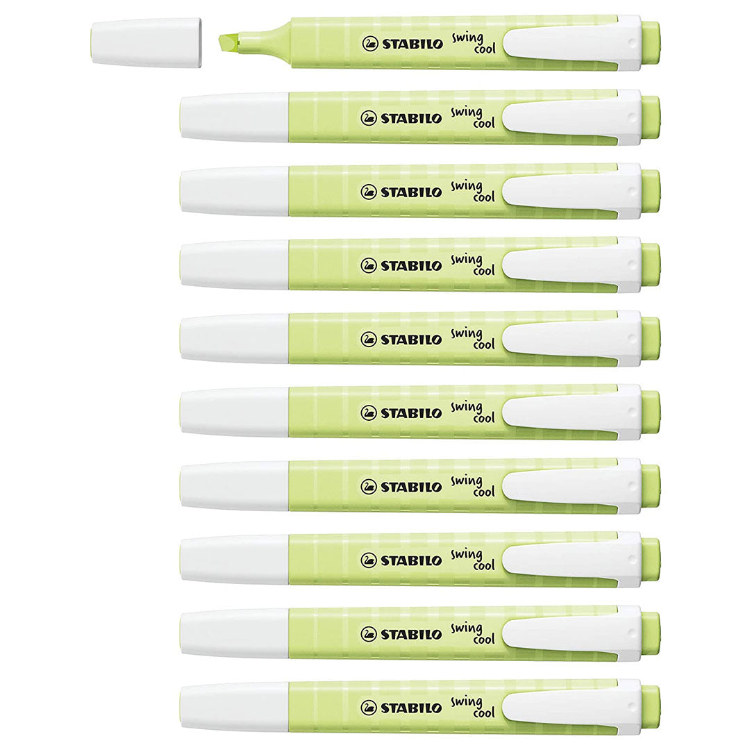 Stabilo | Swing Cool | Pastel | Dash Of Lime | Pack Of 10Pcs | Highlighter Pen