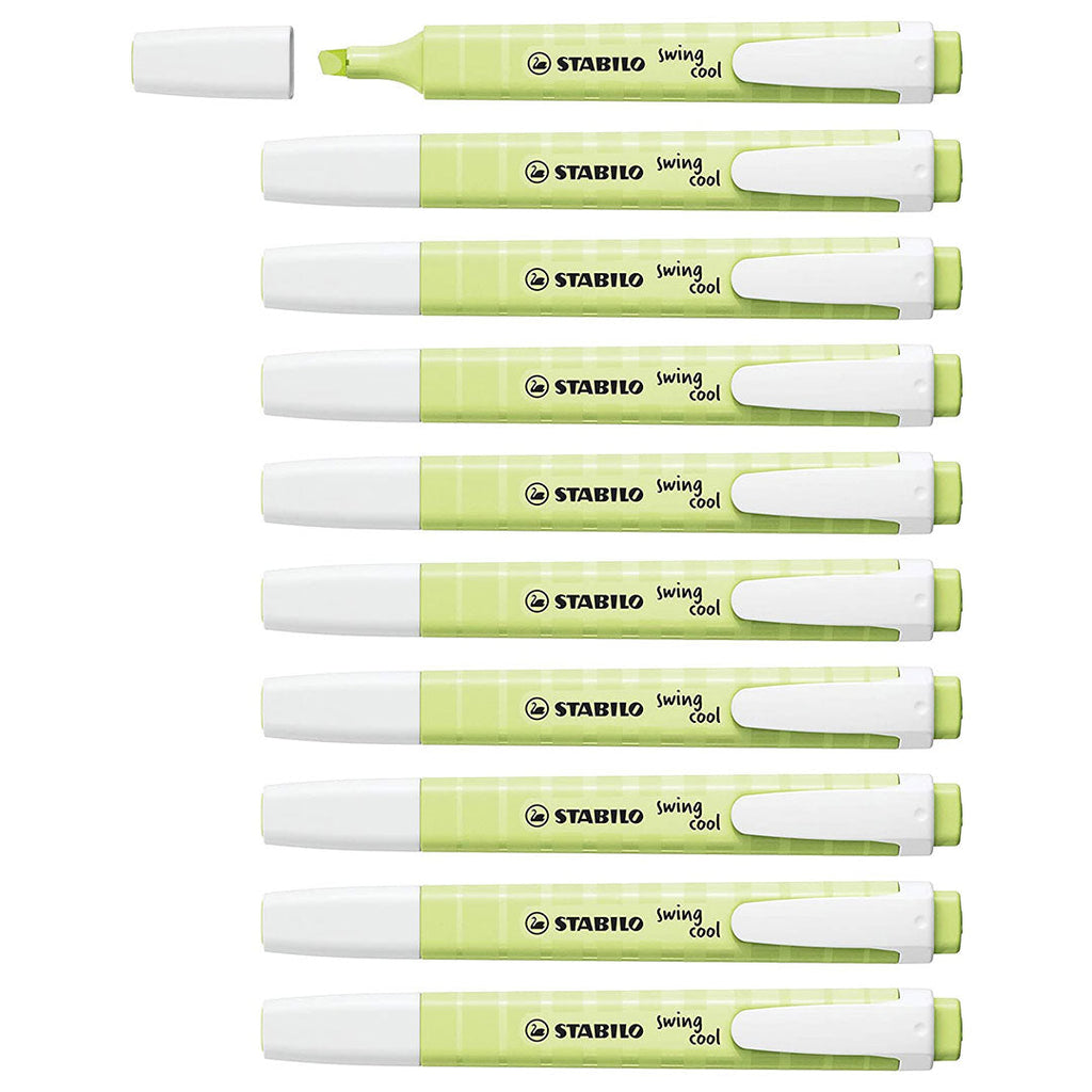 Stabilo | Swing Cool | Pastel | Dash Of Lime | Pack Of 10Pcs | Highlighter Pen