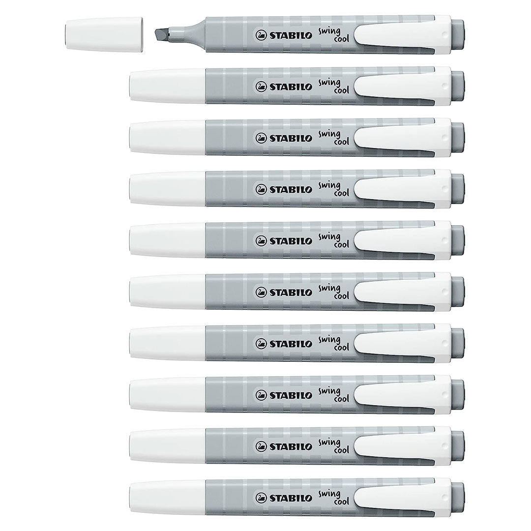 Stabilo | Swing Cool | Pastel | Dusty Grey | Pack Of 10Pcs | Highlighter Pen