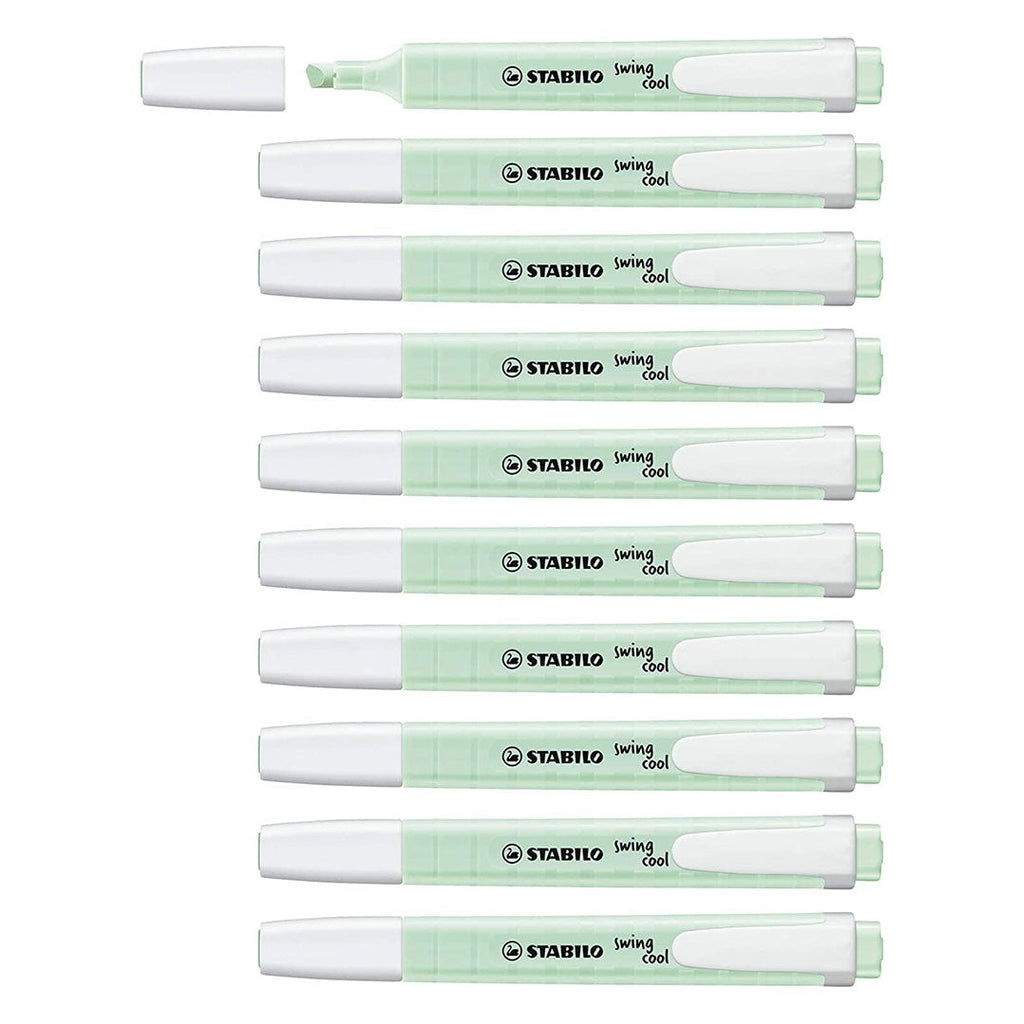 Stabilo | Swing Cool | Pastel | Mint | Pack Of 10Pcs | Highlighter Pen