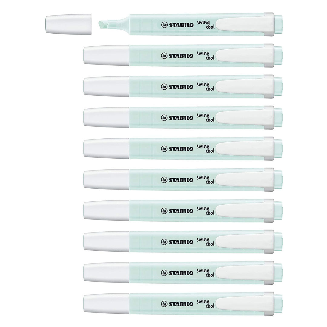 Stabilo | Swing Cool | Pastel | Turquoise | Pack Of 10Pcs | Highlighter Pen