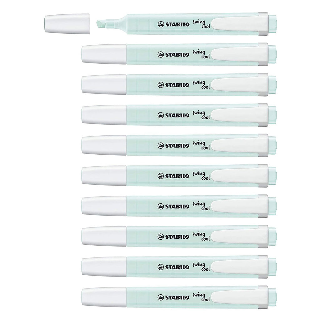 Stabilo | Swing Cool | Pastel | Turquoise | Pack Of 10Pcs | Highlighter Pen