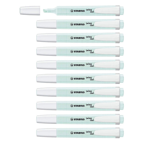 Stabilo | Swing Cool | Pastel | Turquoise | Pack Of 10Pcs | Highlighter Pen