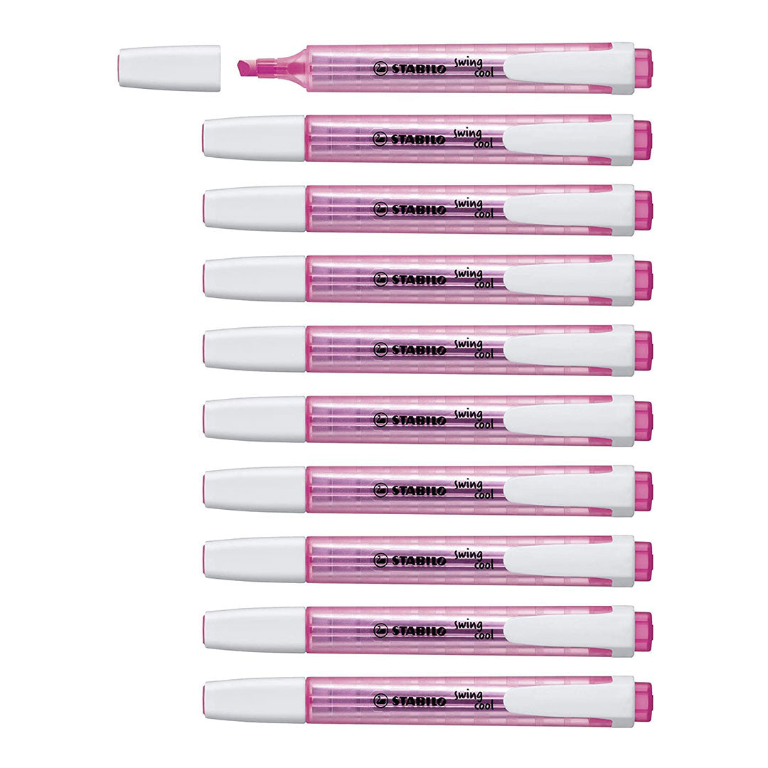 Stabilo | Swing Cool | Pink | Pack Of 10Pcs | Highlighter Pen