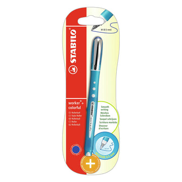 STABILO Worker+ Colorful Rollerball Pen – Blue