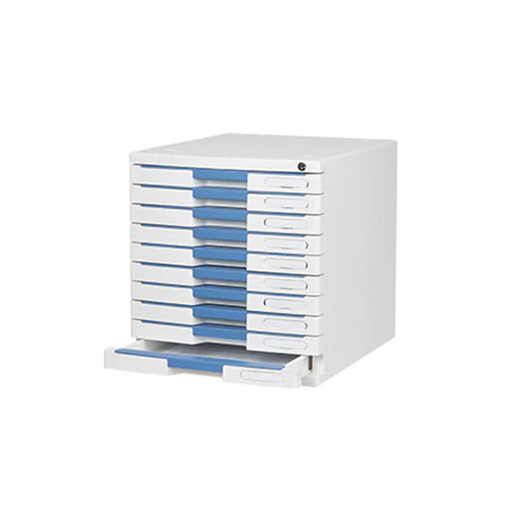 Sysmax | Lockable File Cabinet | 10 Drawers | Blue |New Max | For Office School  & Hospital