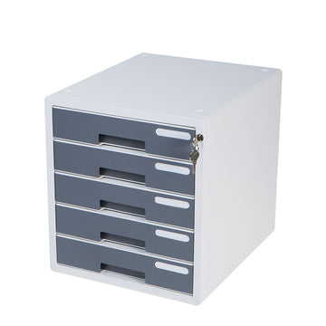Sysmax | Lockable File Cabinet | 5 Drawers | Grey|Deluxe Color | For Office School  & Hospital