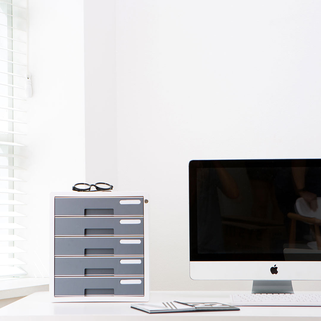 Sysmax | Lockable File Cabinet | 5 Drawers | Mint | Deluxe Color | For Office School  & Hospital