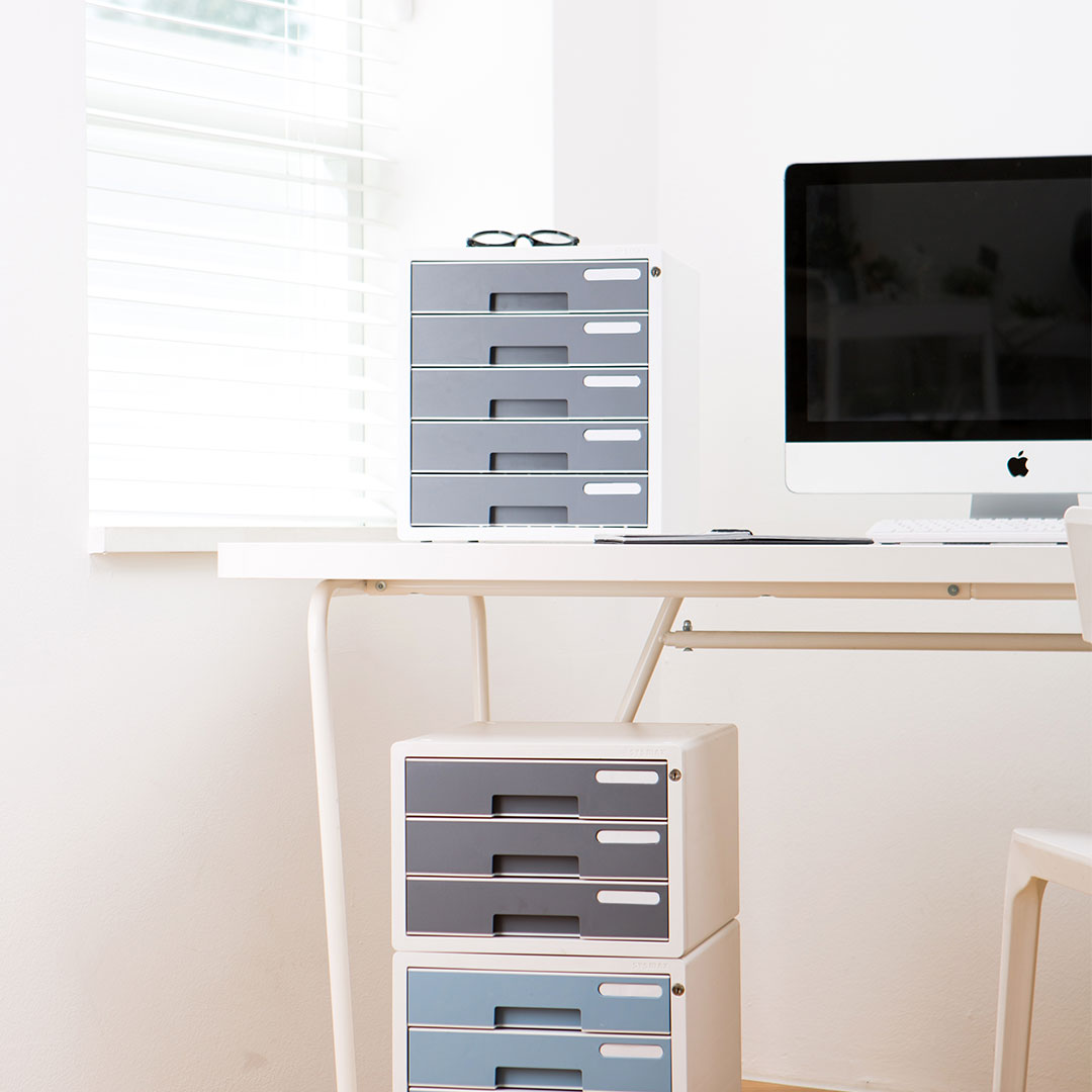 Sysmax | Lockable File Cabinet | 3 Drawers | Navy Blue|Deluxe Color | For Office School  & Hospital