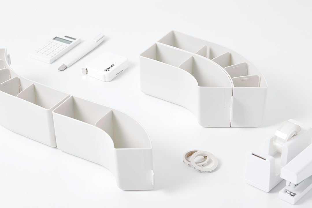 Litem |Pen Stand | Organiser|6 Compartment | Ivory |  Train