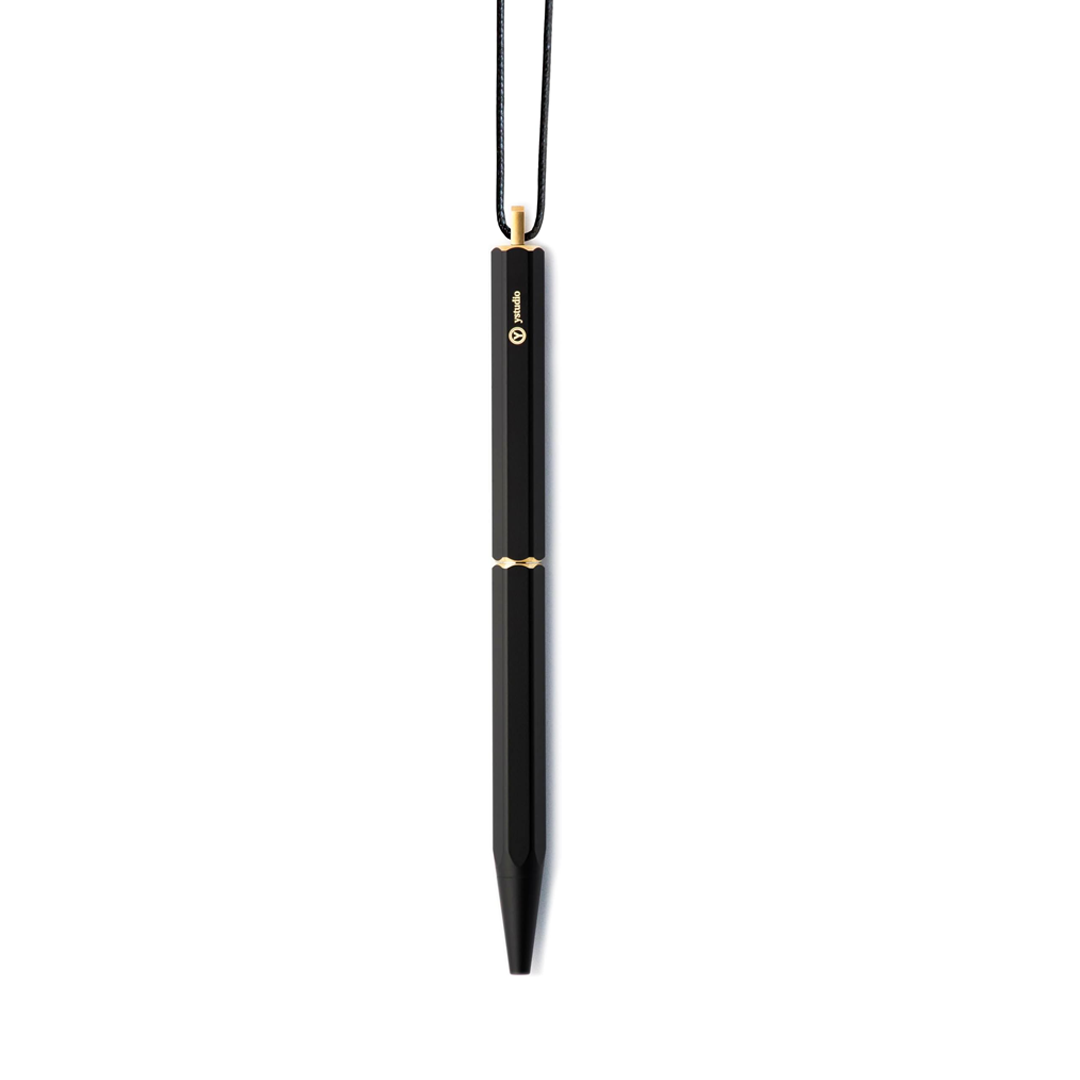 Ystudio Ballpoint Pen | Classic Revolve Portable Brass Black
