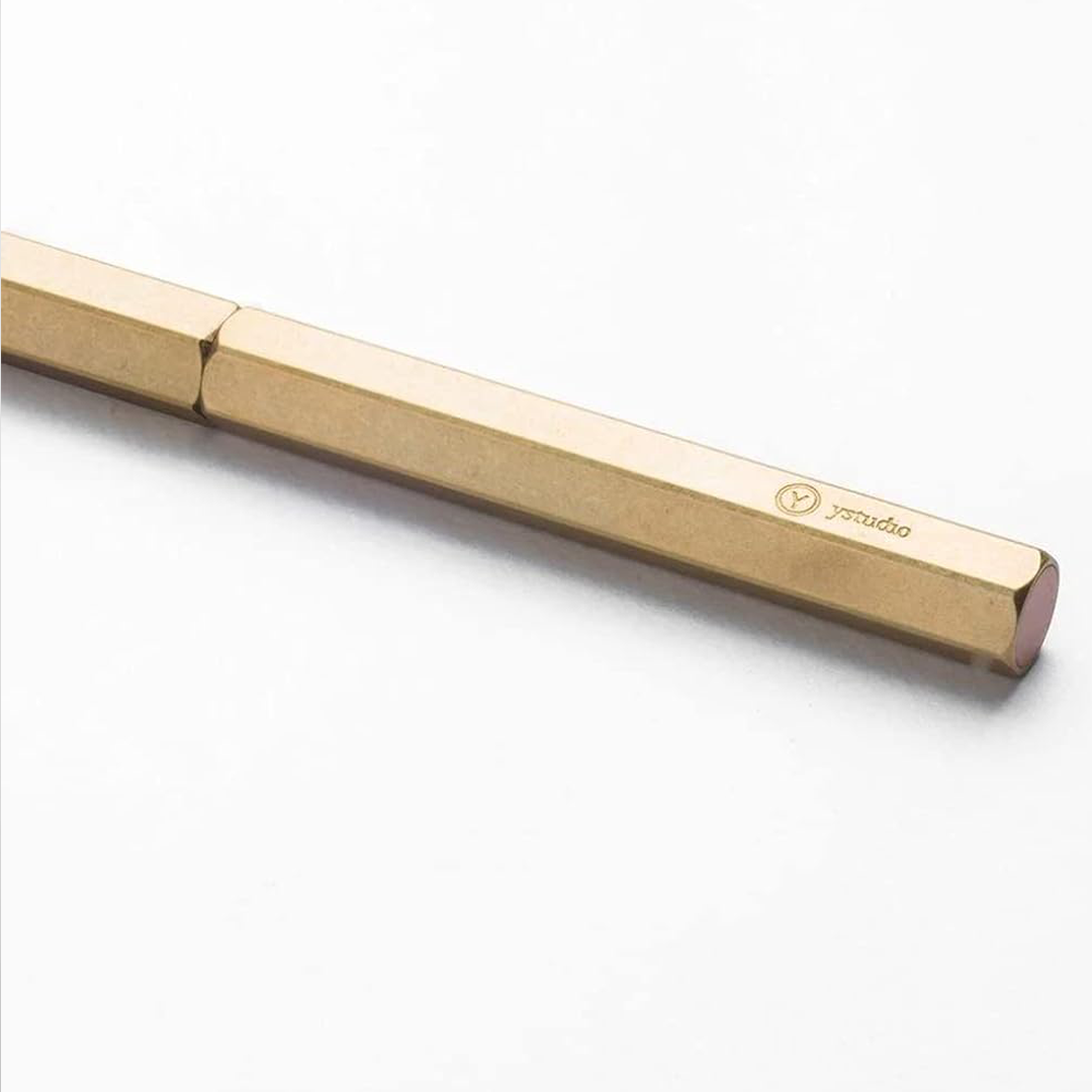 Ystudio | Ballpoint Pen | Classic Revolve | Slim Brass