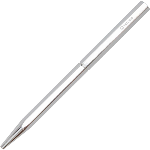 Ystudio Ballpoint Pen – Classic Revolve in Spring Shiny Silver