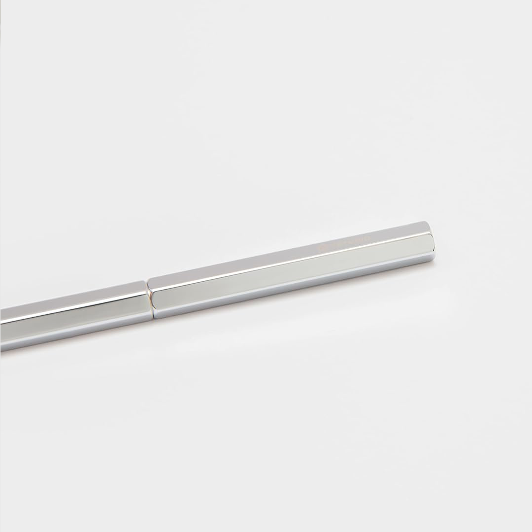 Ystudio Ballpoint Pen – Classic Revolve in Spring Shiny Silver