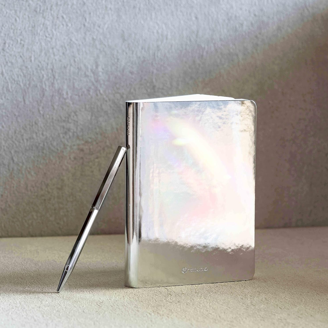 Ystudio Ballpoint Pen – Classic Revolve in Spring Shiny Silver