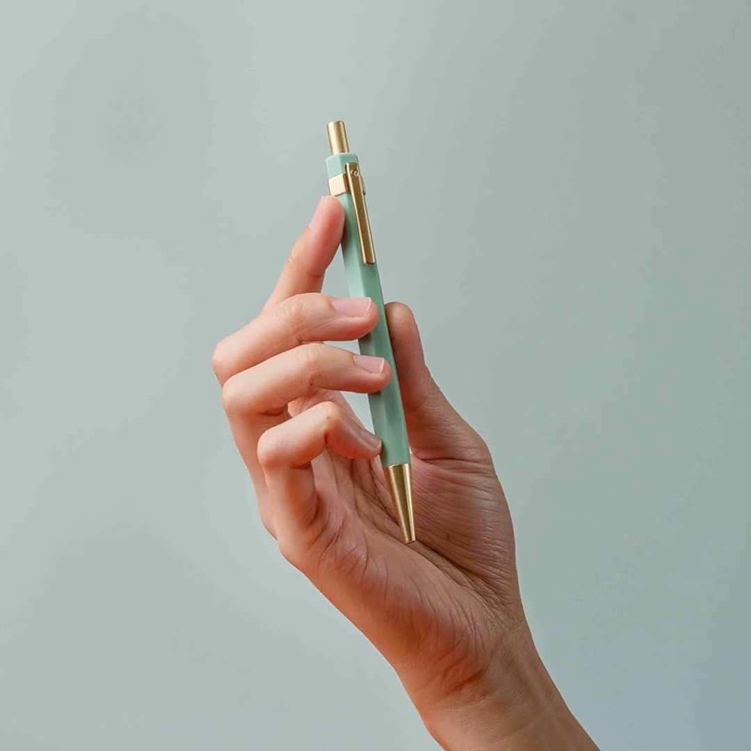 Ystudio Glamour Evolve Ocean Sustainable Ballpoint Pen in Teal Green