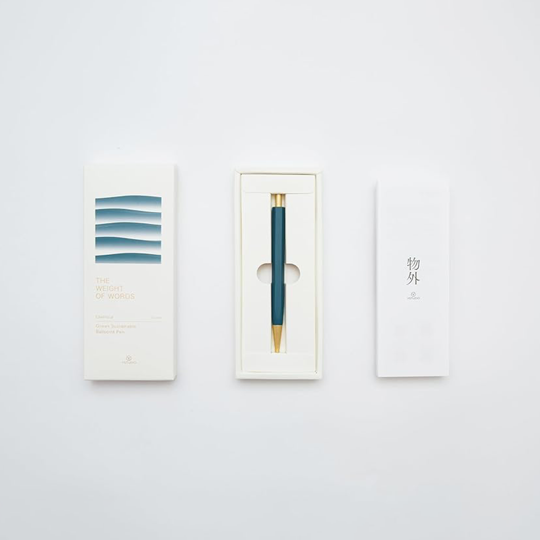 Ystudio Ballpoint Pen - Glamour Evolve, Ocean Sustainable in Sea Indigo