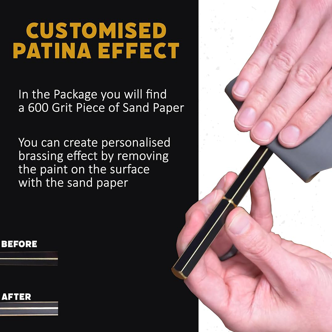 Ystudio Classic Revolve Fountain Pen - Black Hexogon | Medium Nib