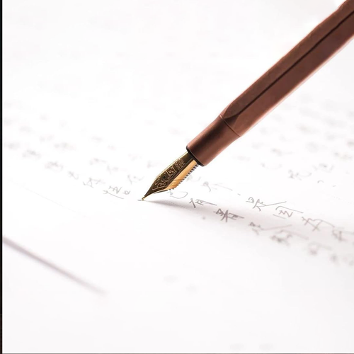 Ystudio | Fountain Pen | Classic Revolve | Fine Nib | Copper Converter (Included) Without Cap