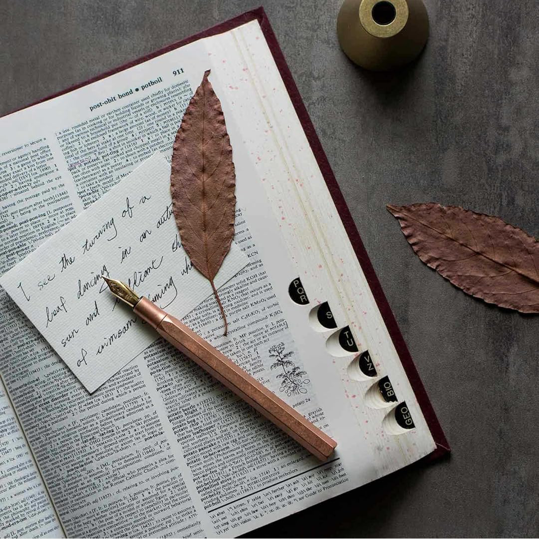 Ystudio | Fountain Pen | Classic Revolve | Fine Nib | Copper Converter (Included) Without Cap