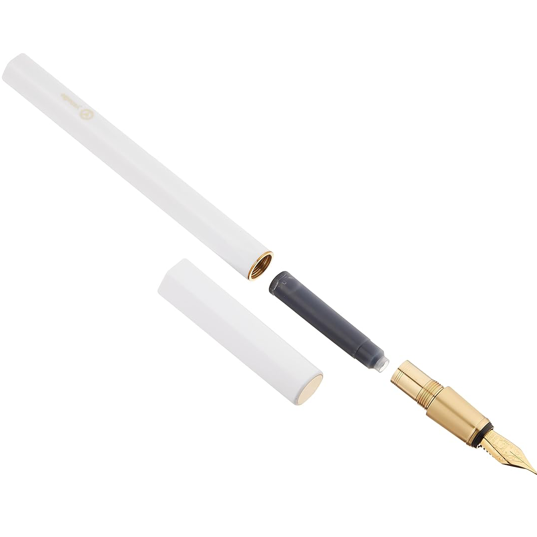 Ystudio Resin Series – Fountain Pen in White Colour | Fine Nib