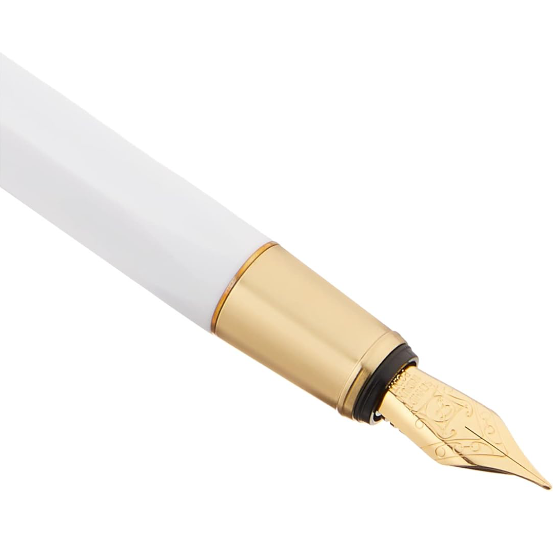 Ystudio Resin Series – Fountain Pen in White Colour | Fine Nib