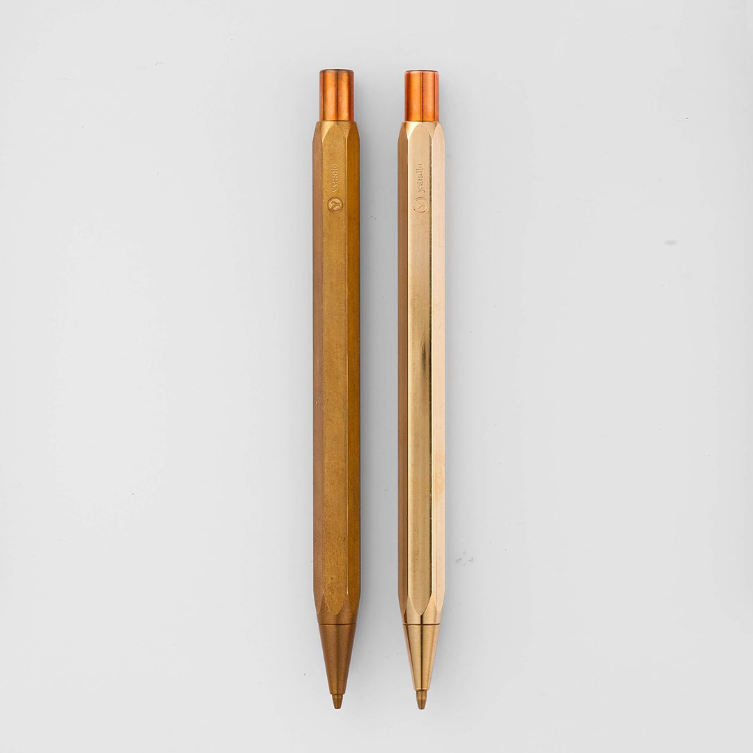 Ystudio Classic Revolve 0.7mm Mechanical Pencil – Brass