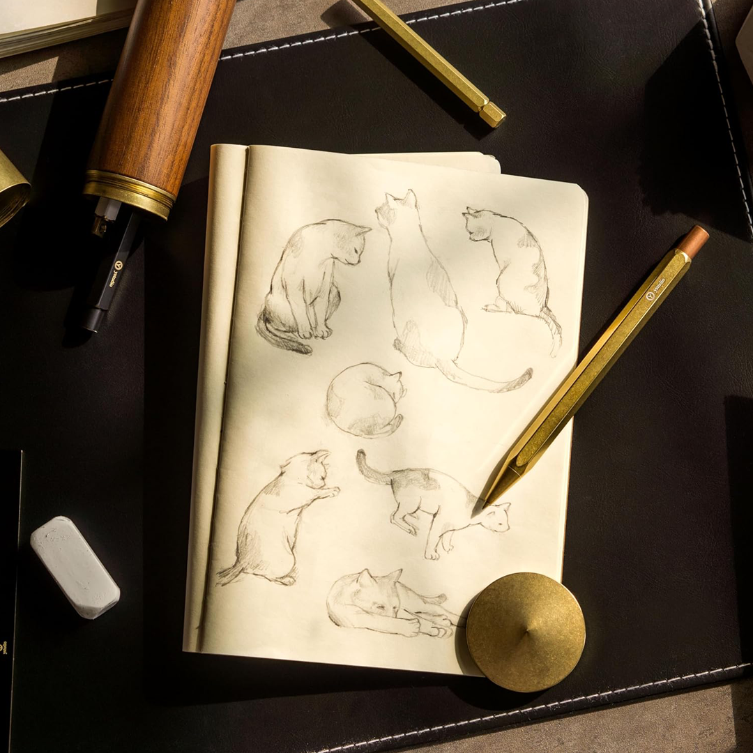 Ystudio Classic Revolve 0.7mm Mechanical Pencil – Brass