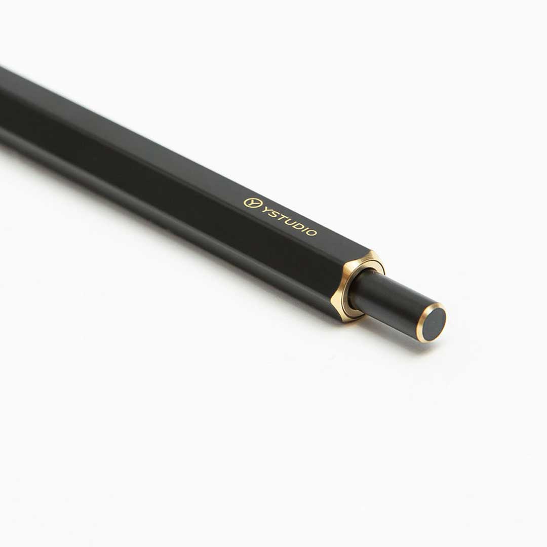 Ystudio Classic Revolve 0.7mm Mechanical Pencil – Brass Black | Pack of 1
