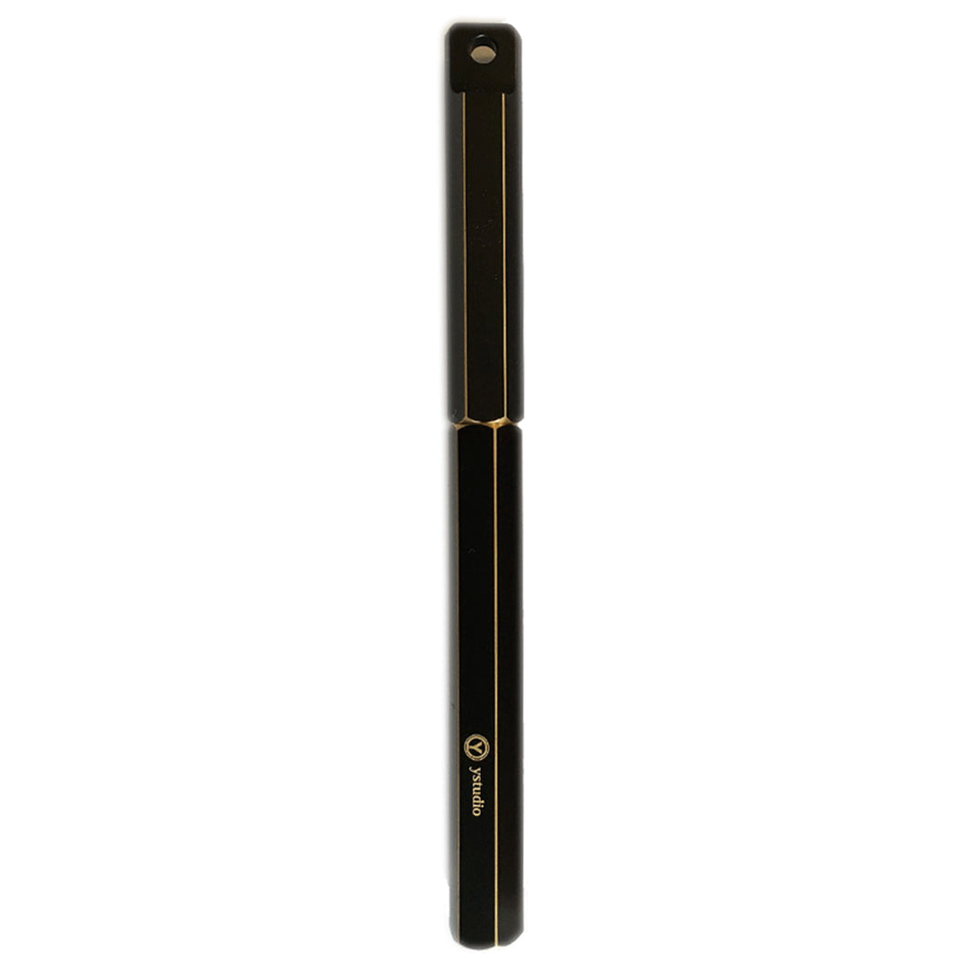 Ystudio Classic Revolve Portable Fountain Pen – Black Metal (Medium Nib)