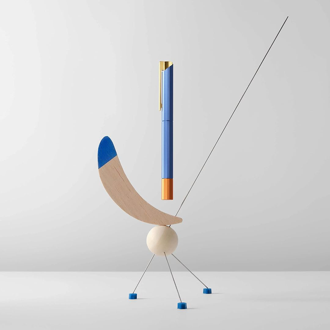 Ystudio Glamour Evolve - Bihex Rollerball Pen | Blue Gin