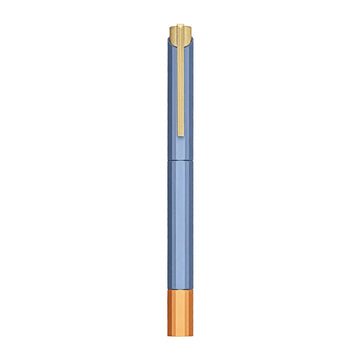 Ystudio Glamour Evolve - Bihex Rollerball Pen | Blue Gin