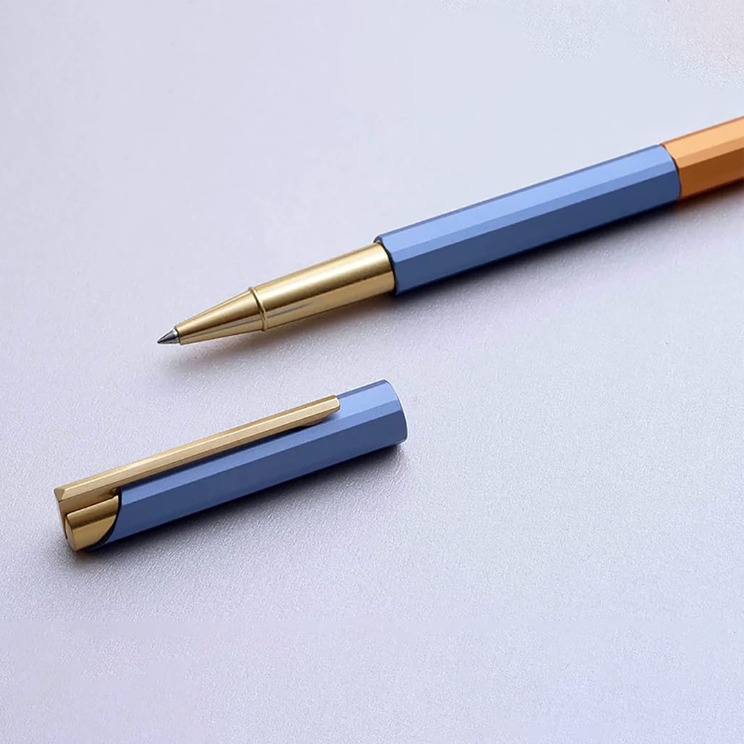 Ystudio Glamour Evolve - Bihex Rollerball Pen | Blue Gin